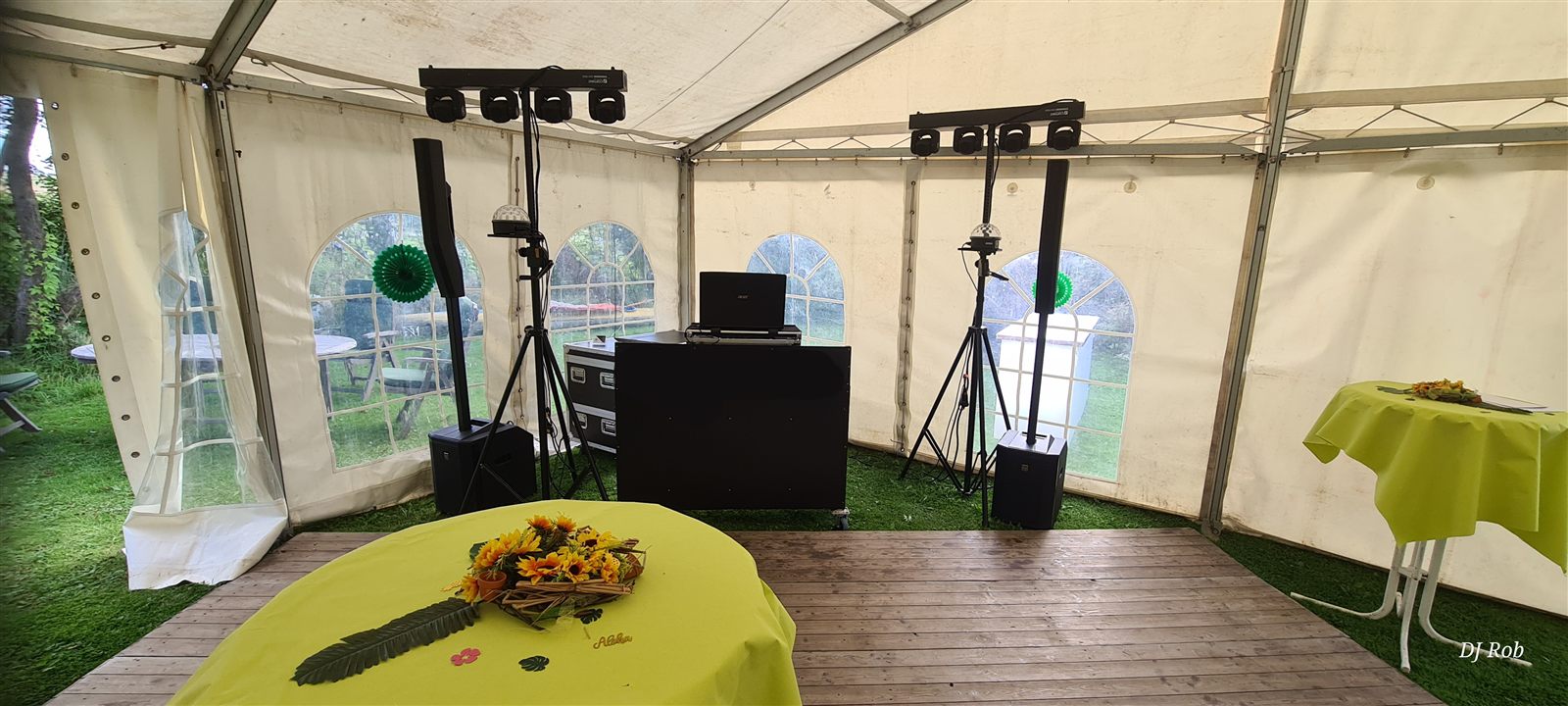Setup im Partyzelt